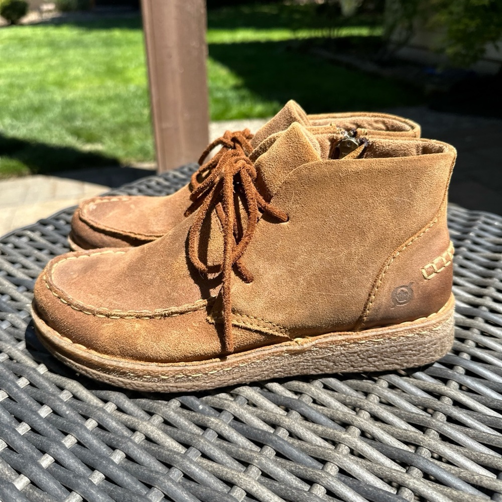 Women's Cozy Casual Suede Ankle Boot in Chestnut Brown - Picture 5 of 12